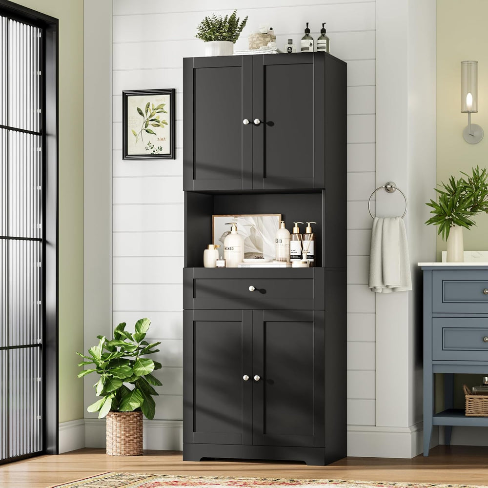 HIFIT 2 Pcs Tall Kitchen Pantry Cabinet, Large Kitchen Hutch Storage Cabinet ...