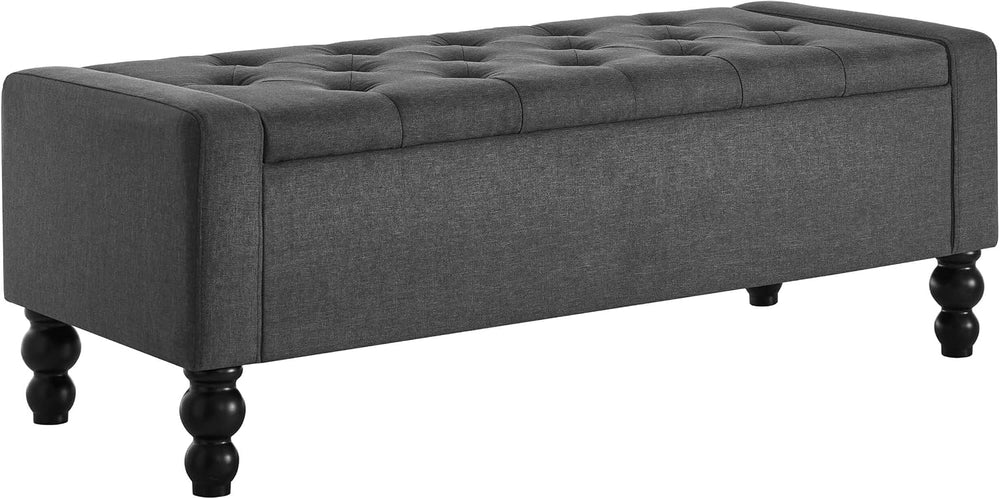 50" W Storage Ottoman Bench with Safety Hinge, Load up to 660 lb Ottoman...