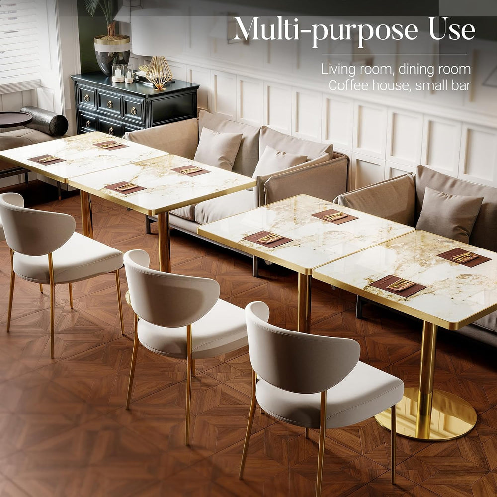 31.5" Square Dining Table, Square Restaurant Table with 1.2" Thick ...