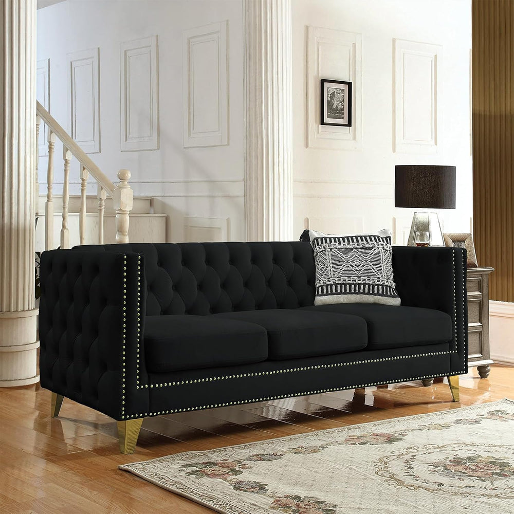 Antetek 80-inch Couches + 58-inch Loveseat Sofa Set for Living Room, Modern B...