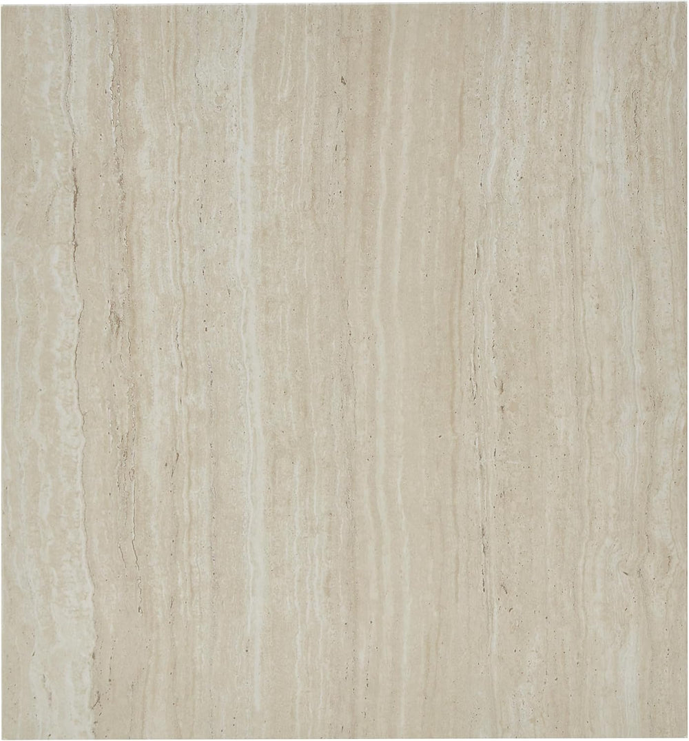 Roundhill Furniture Cavira Modern Faux Marble Living Room End Table, Beige