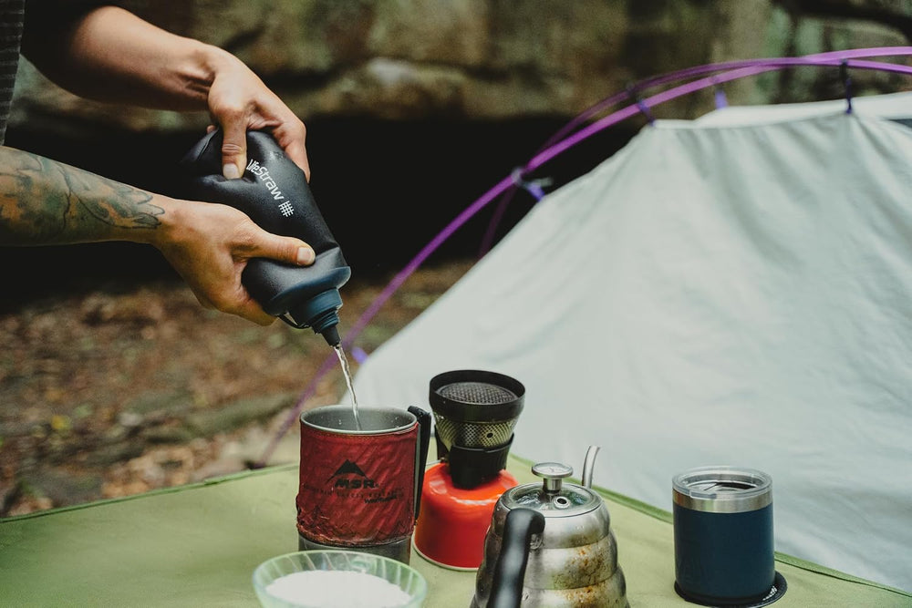 LifeStraw Peak Squeeze Filter Bottle, 650 ml, Dark Mountain Gray
