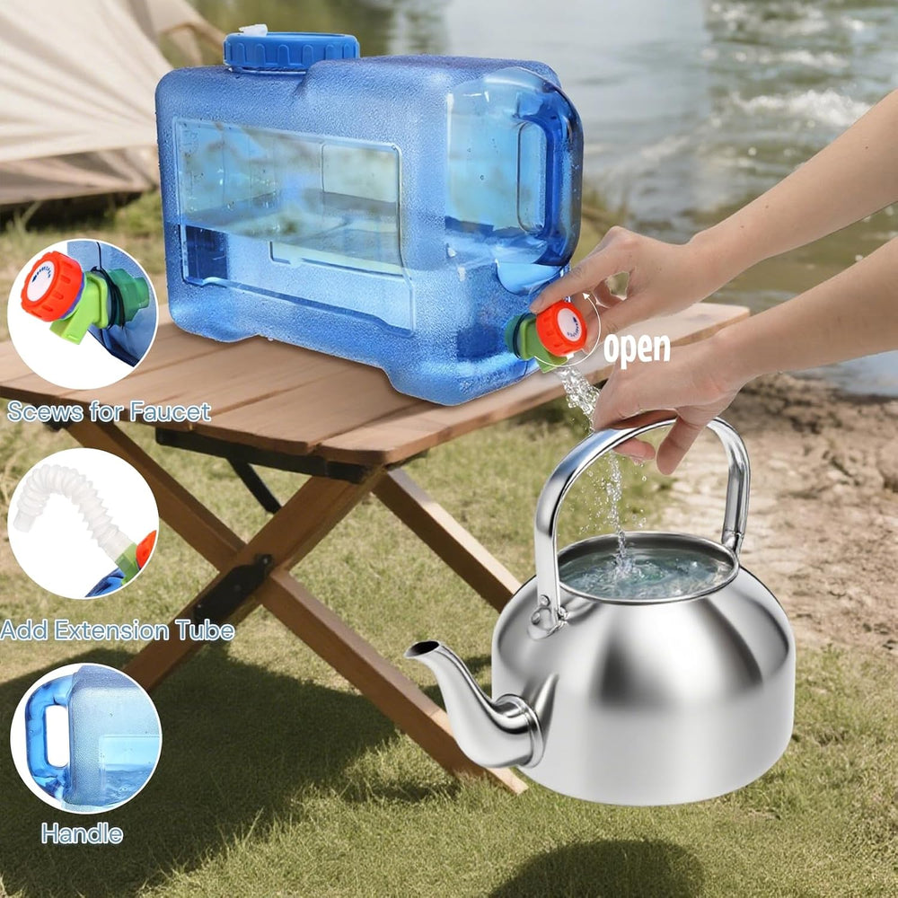 ZOOFOX 3.17 Gallon Water Jug with Spigot, Portable Water Container, No Leakag...