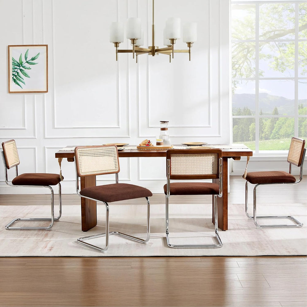 Zesthouse Rattan Dining Chairs Set of 4, Mid Century Modern Dining Room Chair...