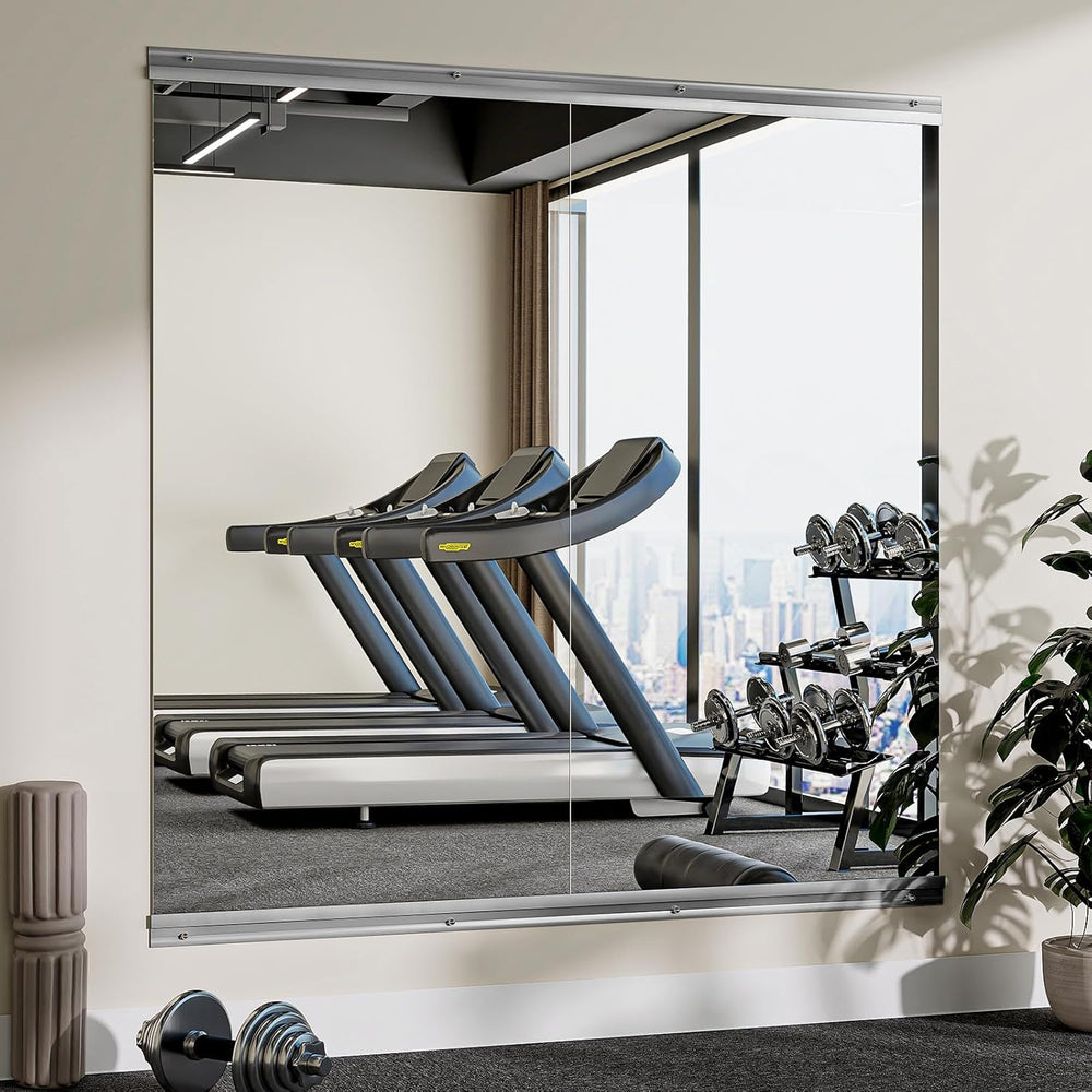 VooBang Home Gym Mirror 2 PCS 24"×48", Frameless Wall Mirror Full L...