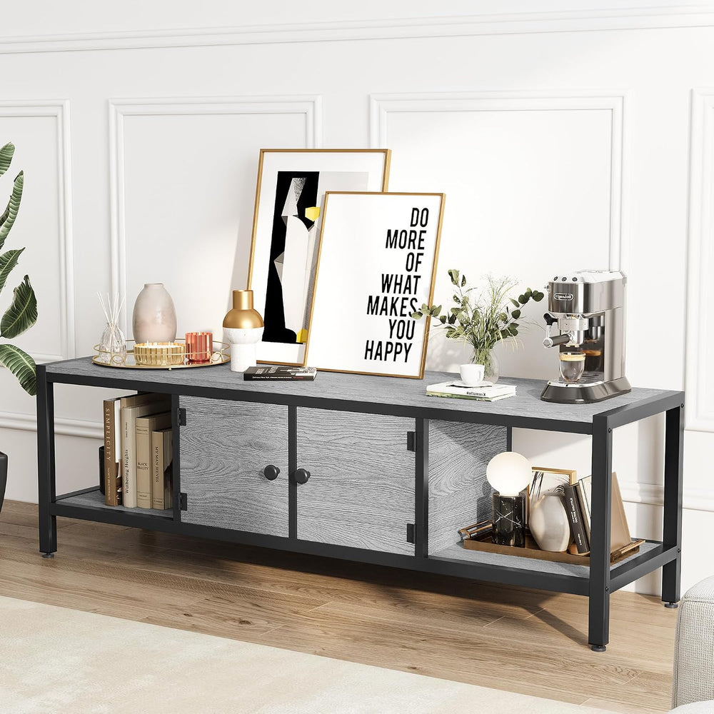 GarveeHome 58 in TV Stand with Storage, Entertainment Center with Adjustable ...