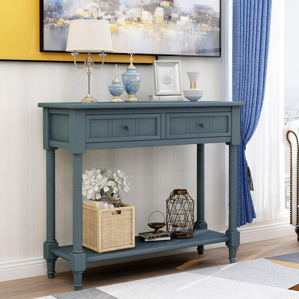 MERITLINE Wood Console Table for Entryway Console Table with Storage Sofa Tab...