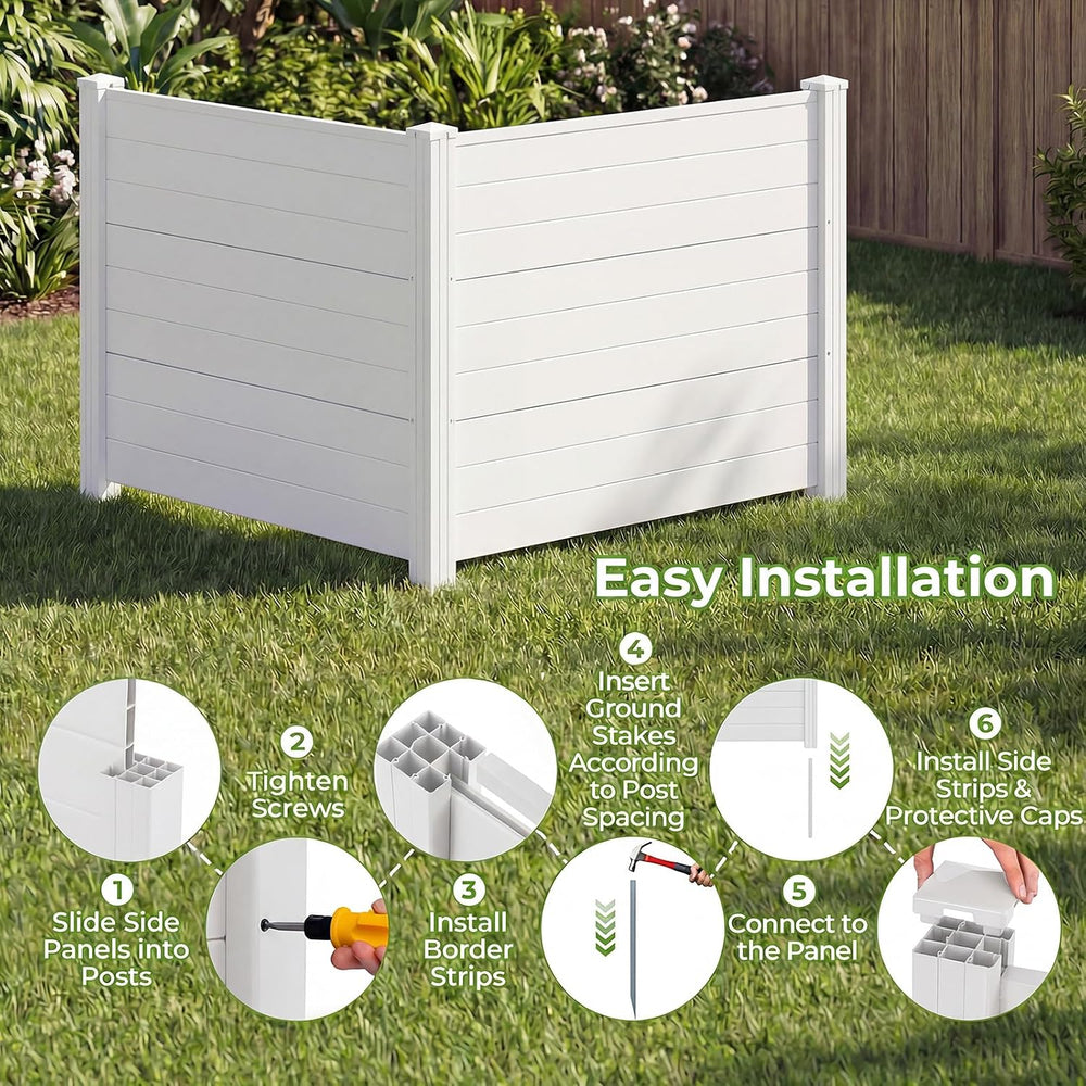 GIANTEX No-Dig Air Conditioner Fence, 2 Panels, 48''W x 36''H...