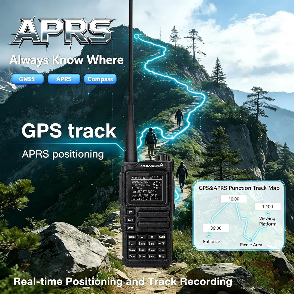 TIDRADIO TD-H9 10W GPS/APRS GMRS Handheld Radio, APP/Web Programming, Bluetot...