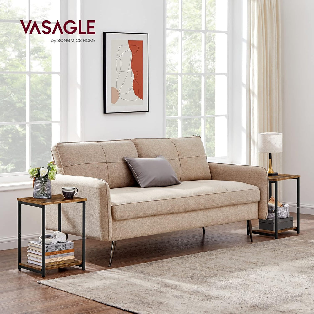 VASAGLE Side Tables Set of 2, Small End Table, Nightstand for Living Room, Be...