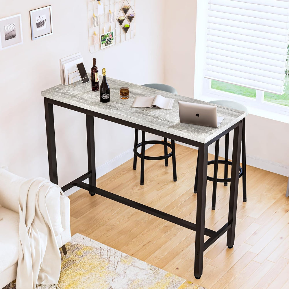 AWQM 39.3" Bar Table Set of 3, Pub Height Table and Chairs Set of 3 with...