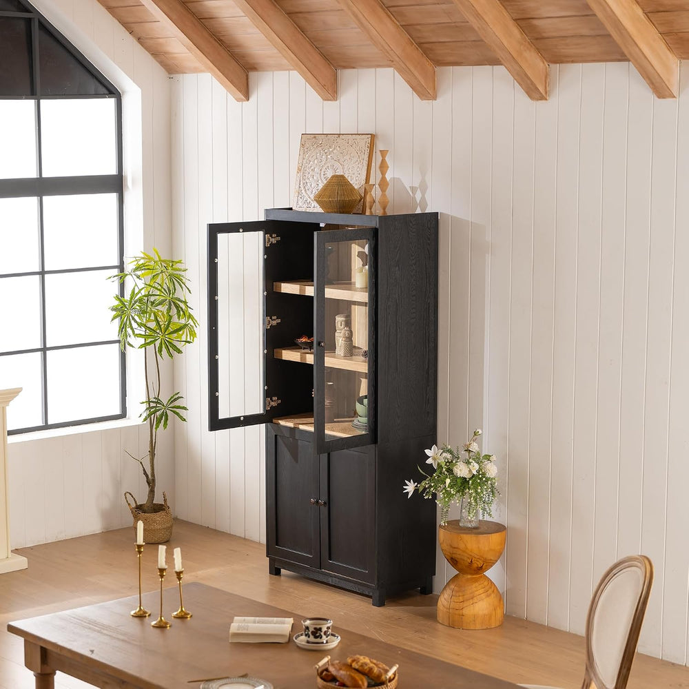 32.75" D*15.75" W*74.5" H Freestanding Kitchen Pantry with 4 S...
