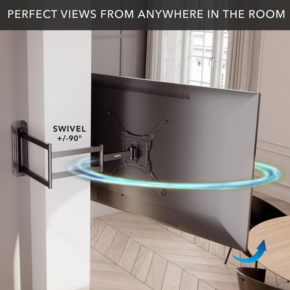 Mount-It Corner Full Motion TV Wall Mount, Long Arm 37.2" Extension | Ar...