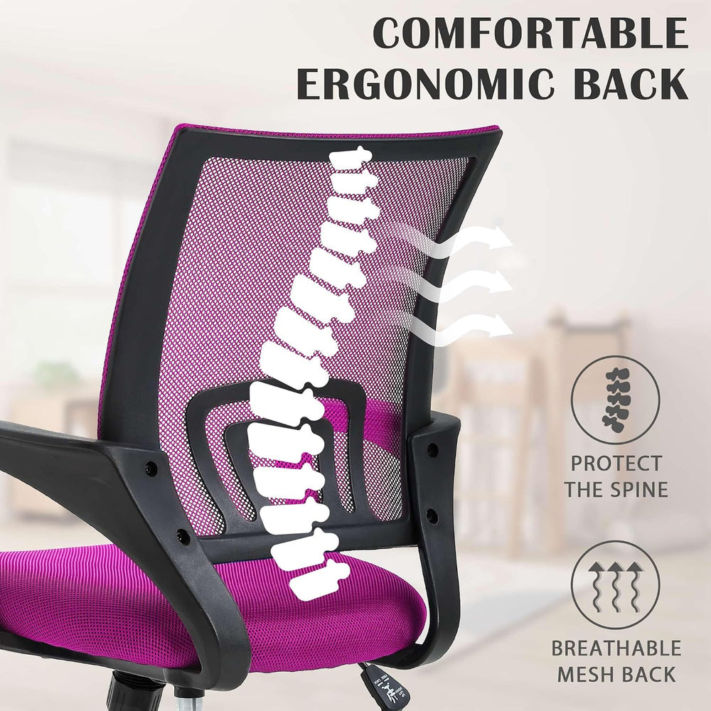 Office Chair, Adjustable Computer Chair with Lumbar Support, Office Desk Chai...