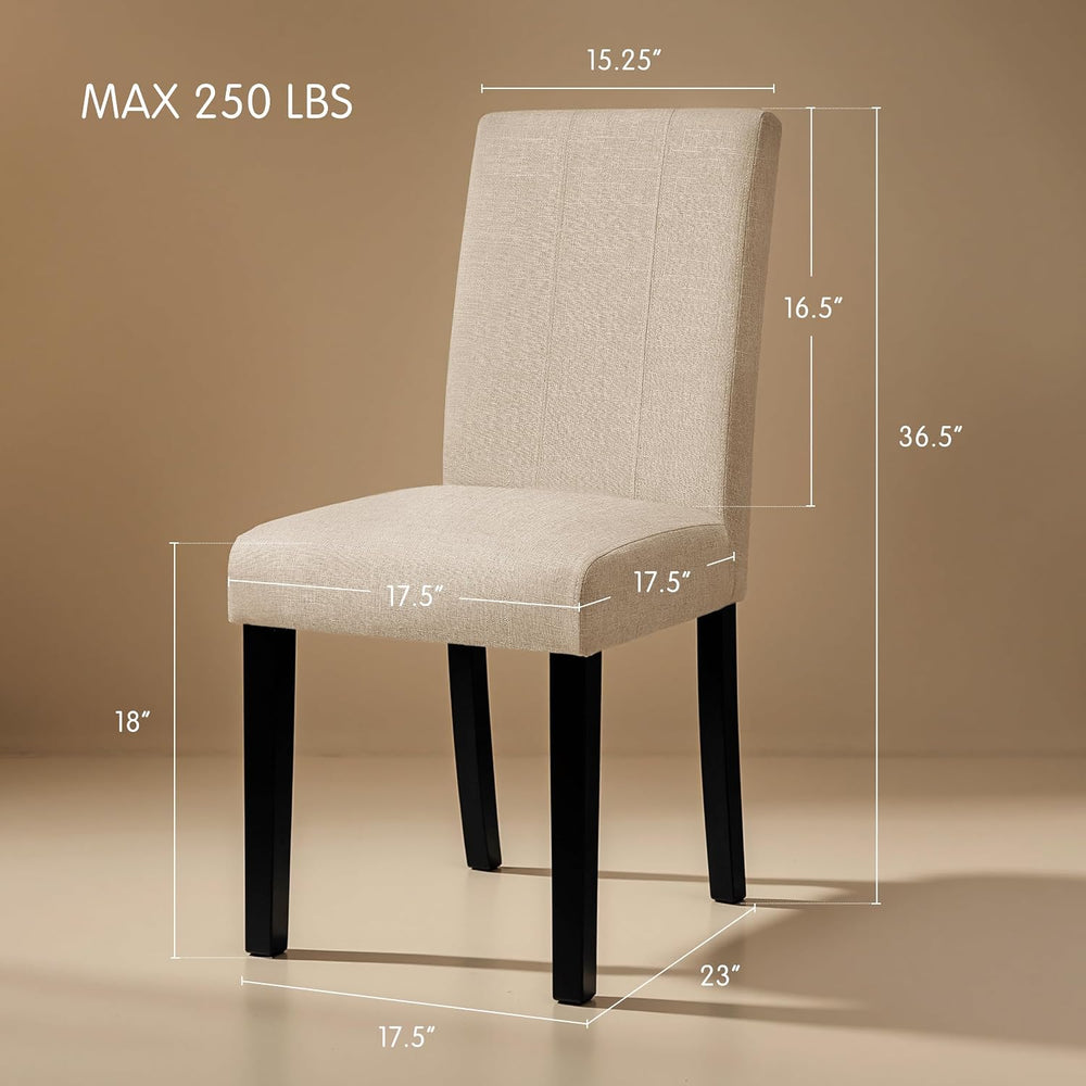 HOMYZOO Dining Chairs Set of 2, Upholstered Dining Room Chairs with Padded Se...