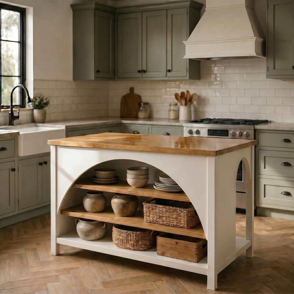 Christopher Knight Home Elle 56" Kitchen Island with Open Storage, Farmh...