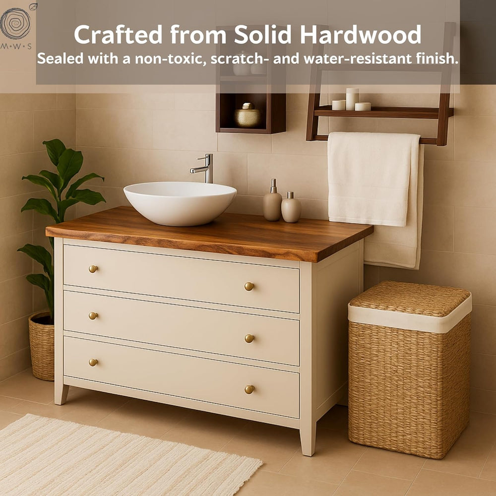Walnut Solid Wood Table Top – Live Edge Wood Slab for Desktop, Countertop, La...