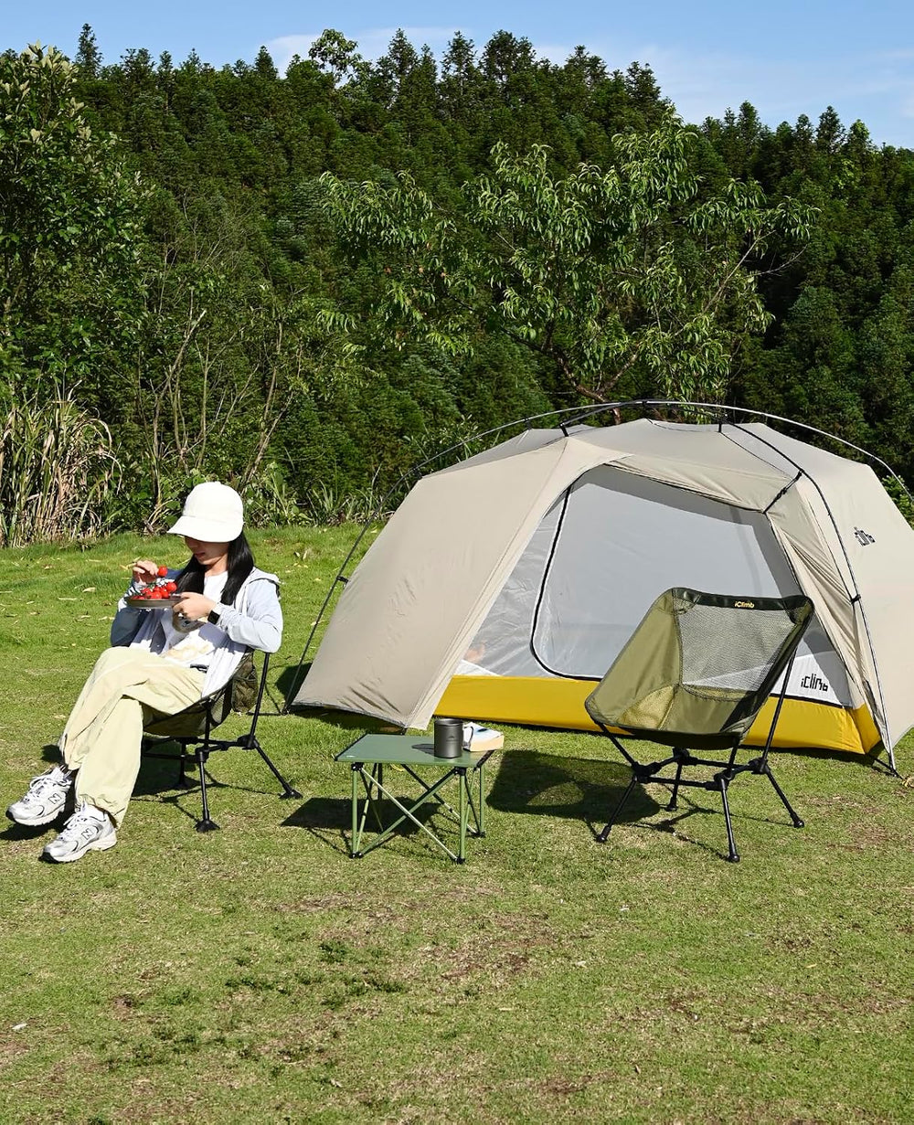 iClimb Ultralight Compact Camping Folding Table (Reinforced Nature - S)