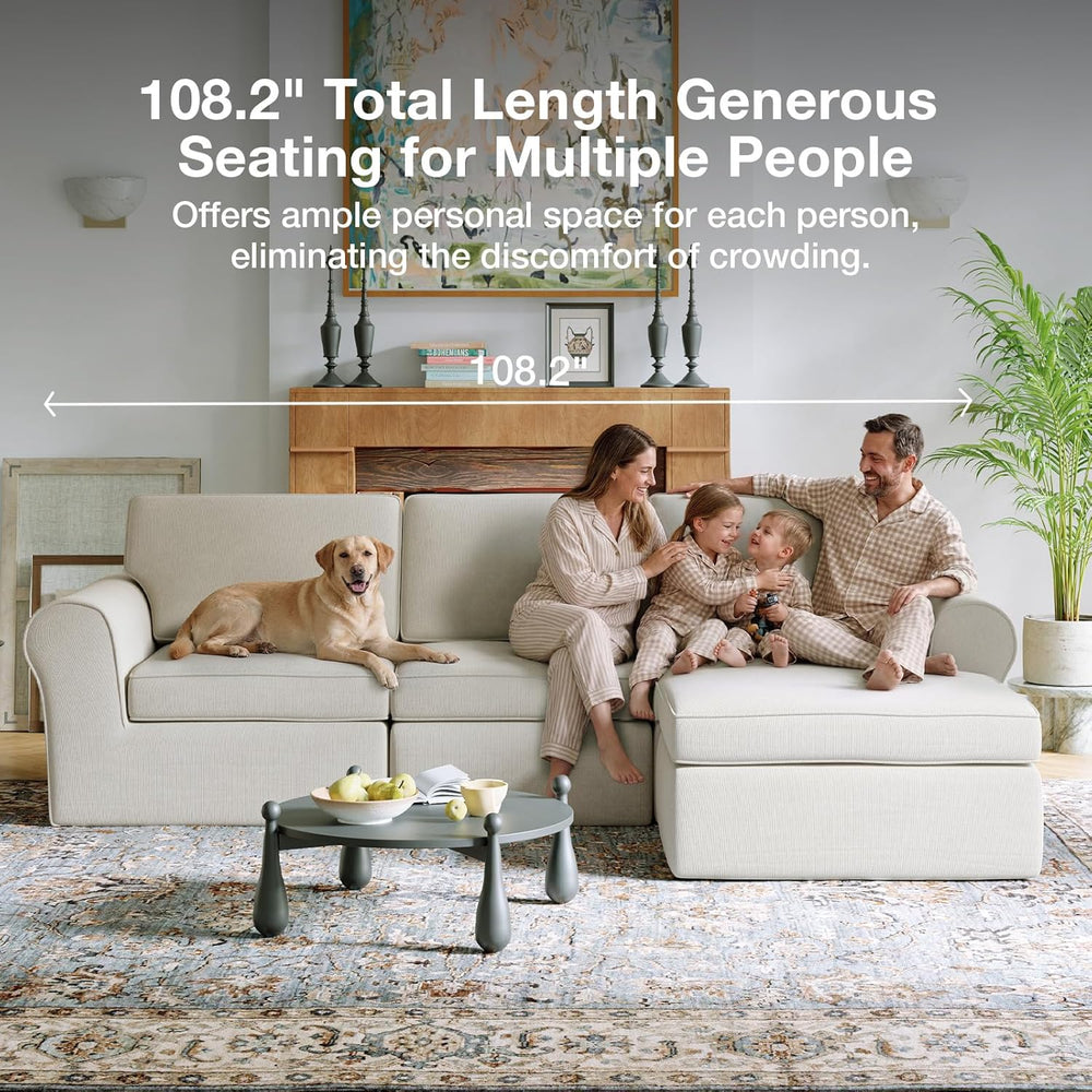 Novilla 108" Modular Sectional Sofa, Modular Sectional Couches for Livin...