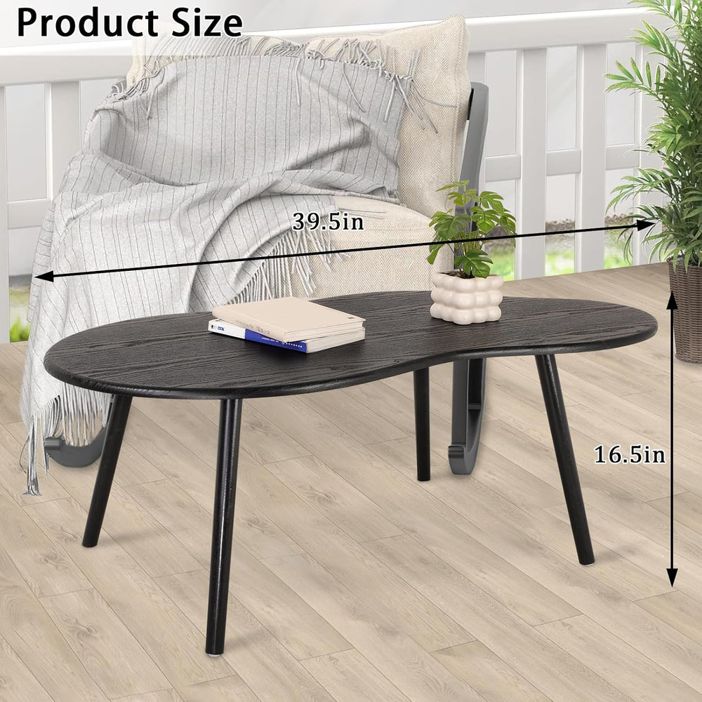 Small Black Cloud Coffee Table For Small Spaces Modern Center Table Unique Ir...