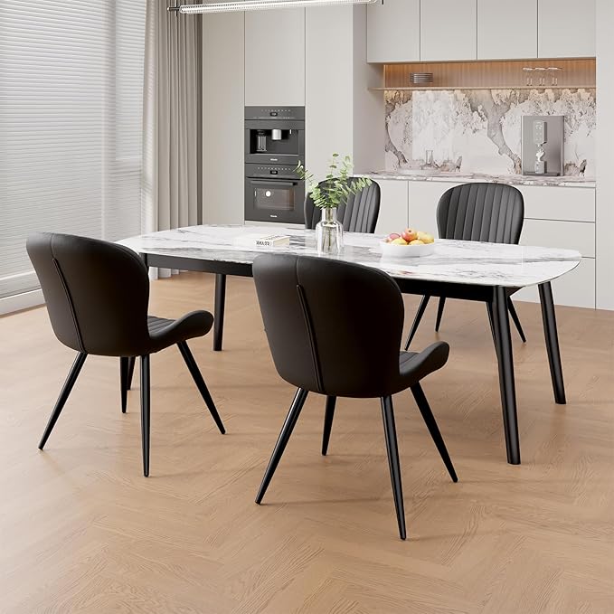 Nalupatio Dining Chairs Set of 4, Modern Dining Room Chairs Comfy Backrest Th...