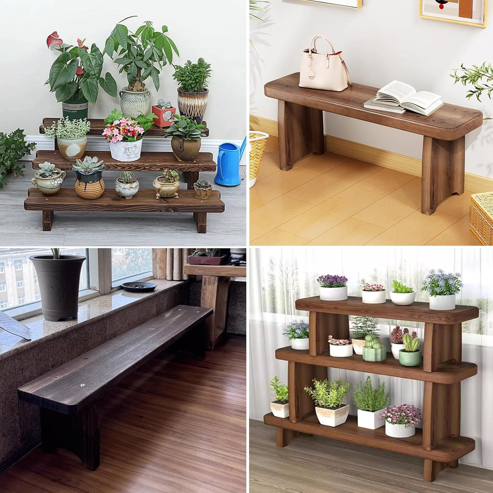 End of Bed Wood Bench, Farmhouse Solid Wood Bench, Entryway Shoe Benches, 24/...