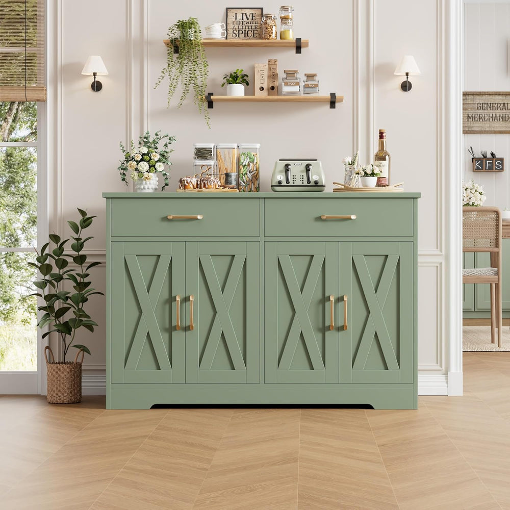 HOSTACK Buffet Cabinet with Storage, 47.2" Kitchen Sideboard Buffet with...
