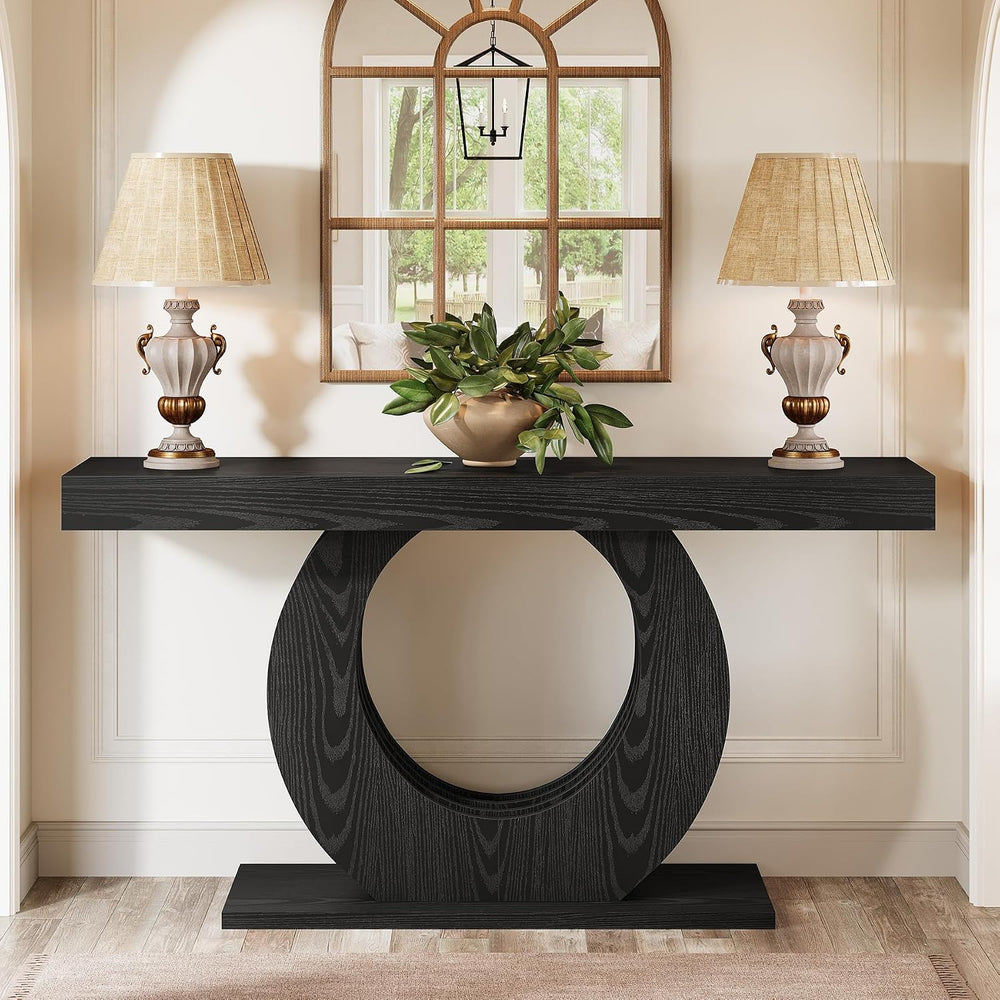 Tribesigns 63-Inch Console Sofa Table, Rustic Industrial Farmhouse Entryway T...