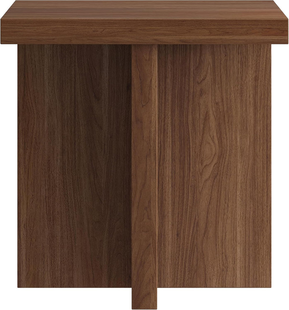 Henn&Hart 22" Scandinavian Wooden Square End Table, Side Table, Nigh...