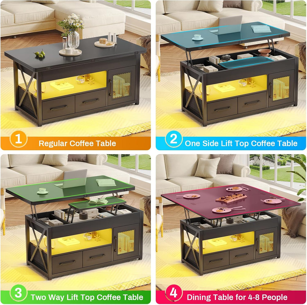 Itaar 40" Lift Top Coffee Table with Storage for Living Room, 4 in 1 Table