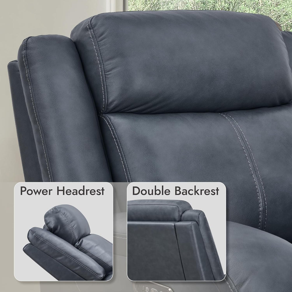Watson & Whitely Oversized Genuine Leather Power Recliner Chairs for Big ...