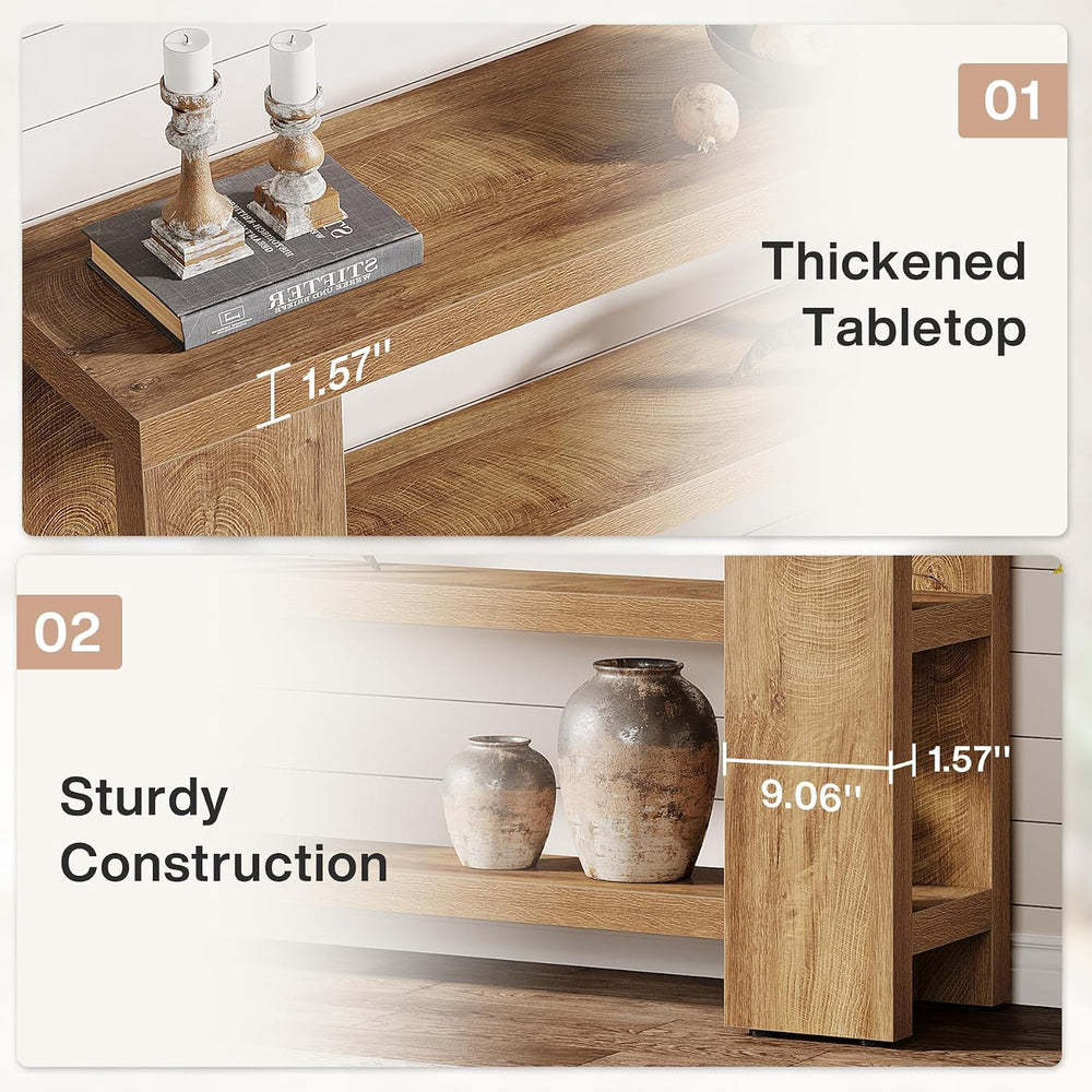 Tribesigns 70.9-Inch Extra Long Console Table with Storage, Narrow Wooden Sof...