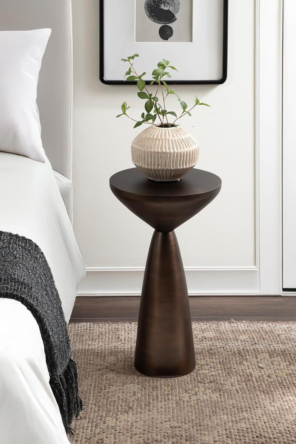 Kate and Laurel Steeves Modern Sophisticated Metal Side Table, 13 x 13 x 23, ...