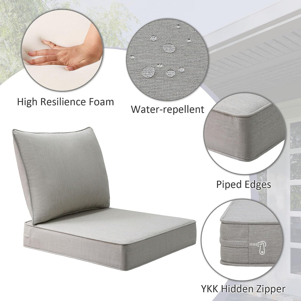 Unimatta Sunbrella Outdoor Chair Cushions Set, 22" x 22", Set of 2,...