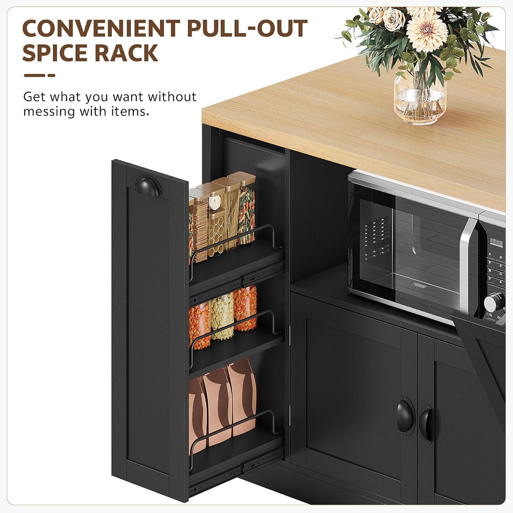Large Kitchen Island with Storage, 63" L Farmhouse Kitchen Island | on W...