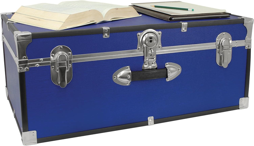 Seward Trunk College Dorm and Camp Storage Footlocker Trunk, Blue, 30-Inch (S...