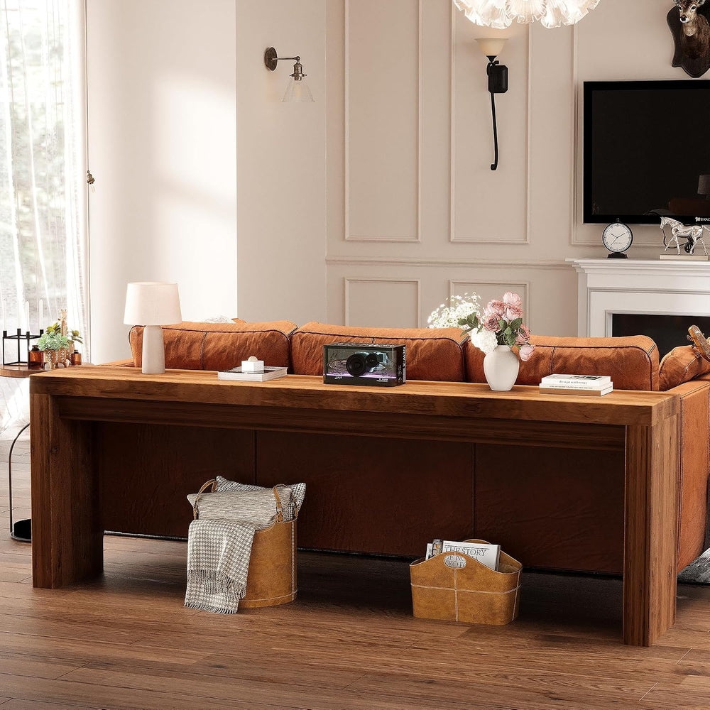 70 Inch Long Entryway Table, Narrow Console Table for Foyer Hallway Living Ro...
