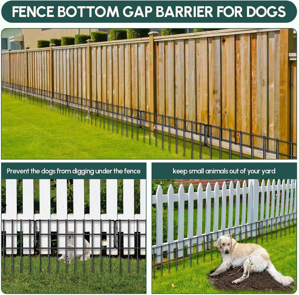 42.5ft (L) x 13in (H) Garden Fence Animal Barrier, 30 Panels No Dig Fence for...