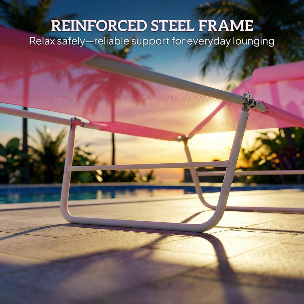 Outsunny Folding Chaise Lounge Chair, Pool Sun Tanning Chair, Outdoor Lounge ...