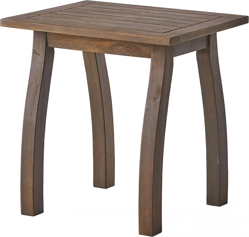 Selma Accent Table: Modern Acacia Wood Side Table - Compact 19x19 Inch End Ta...
