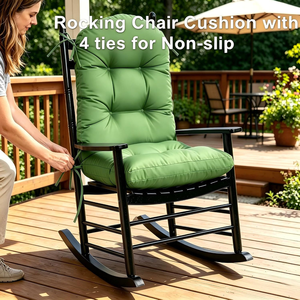 QILLOWAY Outdoor High Back Chair Cushion for Adirondack, All Weather Rocking ...