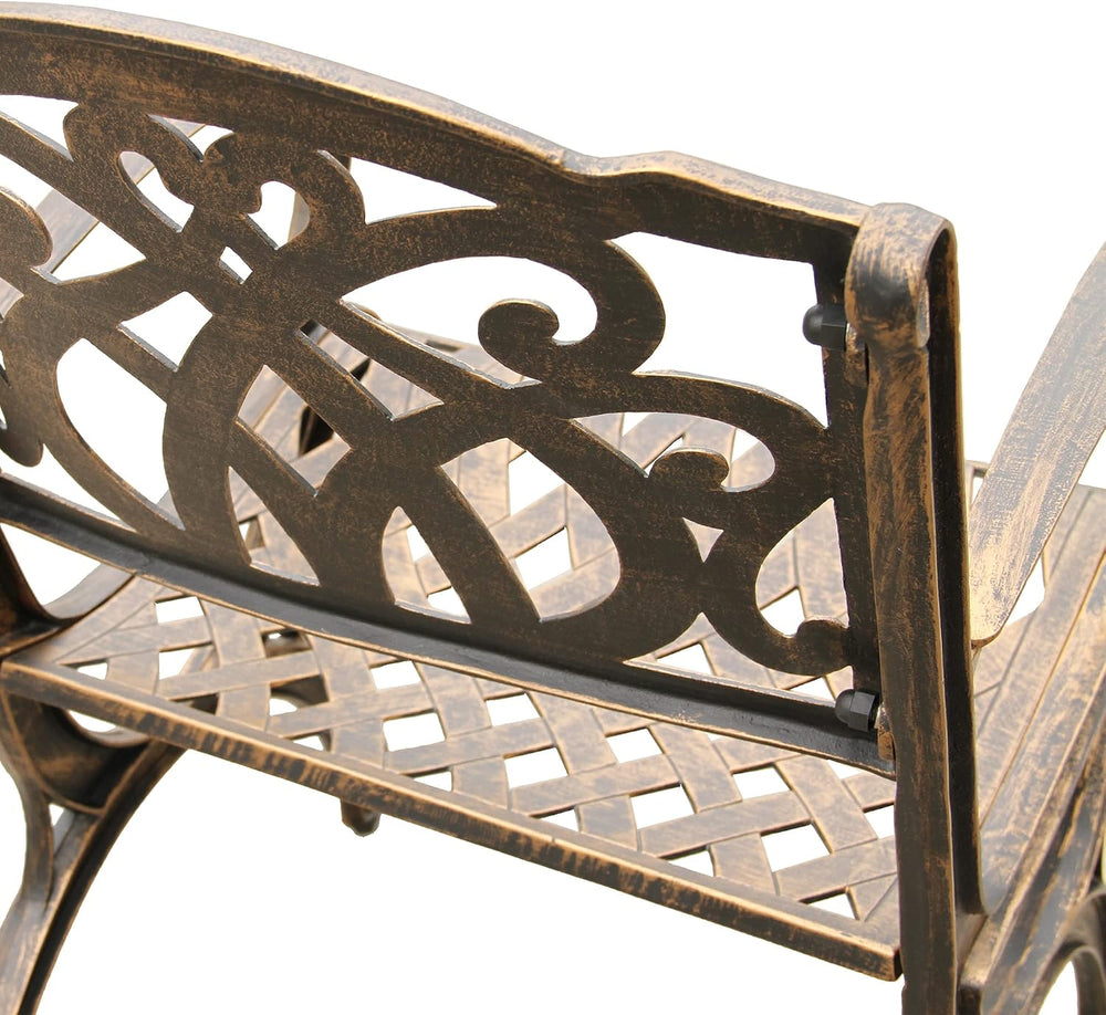 Oakland Living Ornate Traditional Outdoor Cast Aluminum Bronze Patio Dining C...