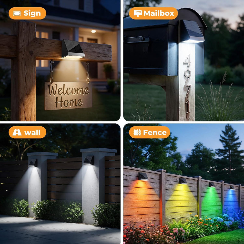 Solar Lights Outdoor for Mailbox, Address, Sign, House Number, Fence