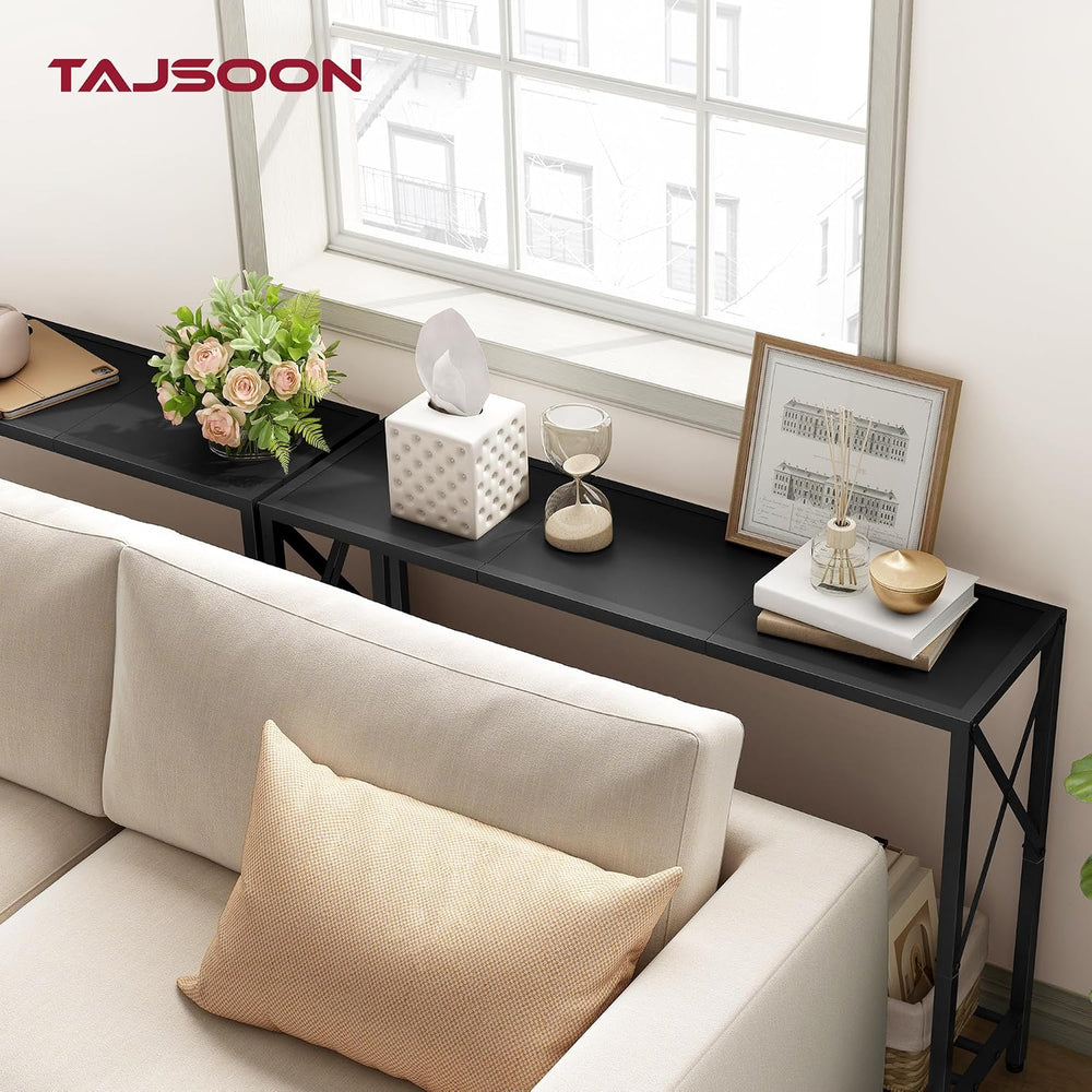 Tajsoon Console Table 41.8", 2 Tier Narrow Entryway Table with Shelves |...