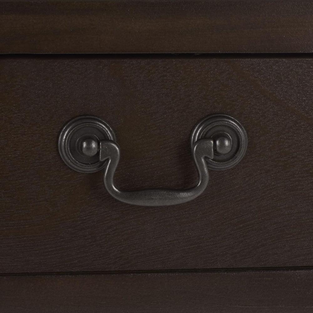 SAFAVIEH Furniture - Athena 2-Drawer Console Table - Dark Chocolate - Solid W...