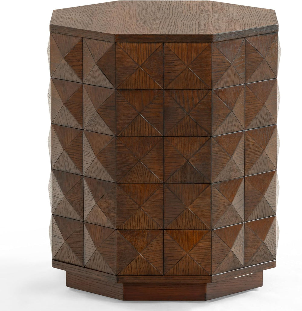 SAFAVIEH Couture Collection - Patty Walnut Accent Table, Octagonal Side Table...