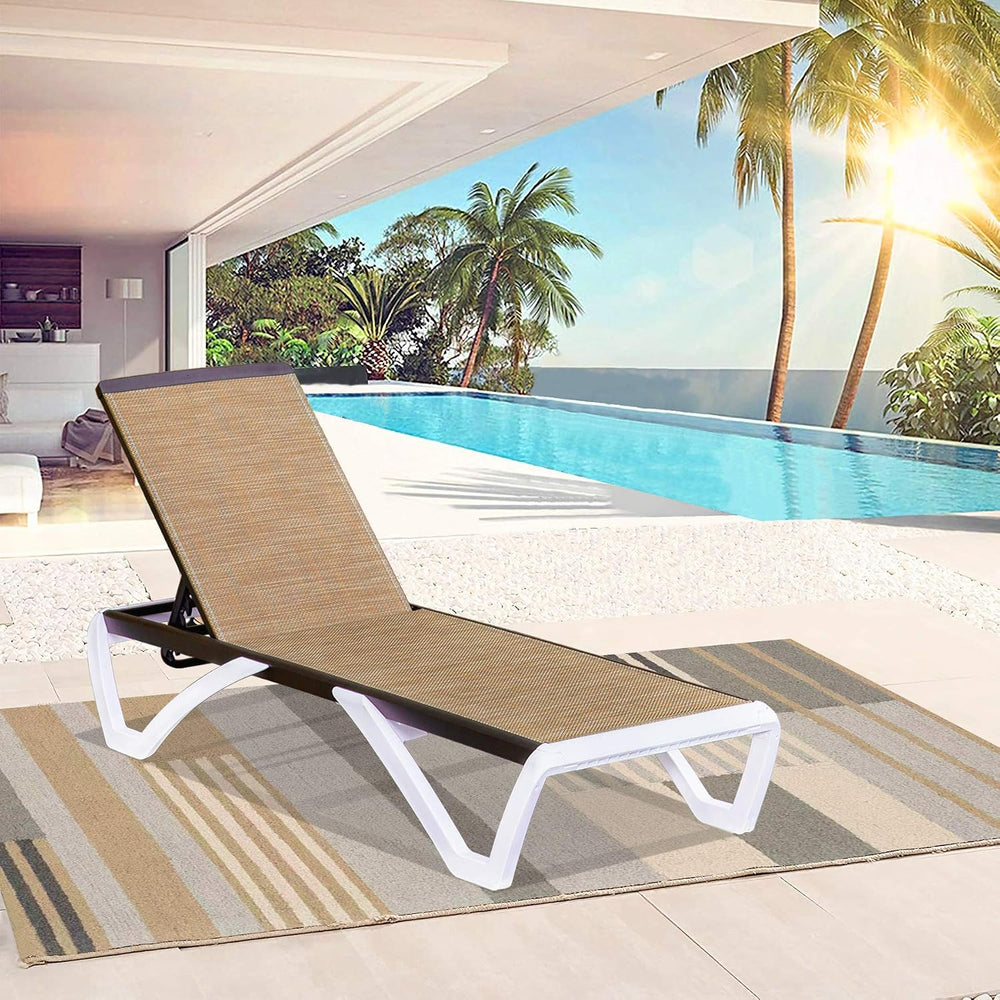 Domi Pool Patio Lounger Chair Outdoor Chaise Lounge Chair