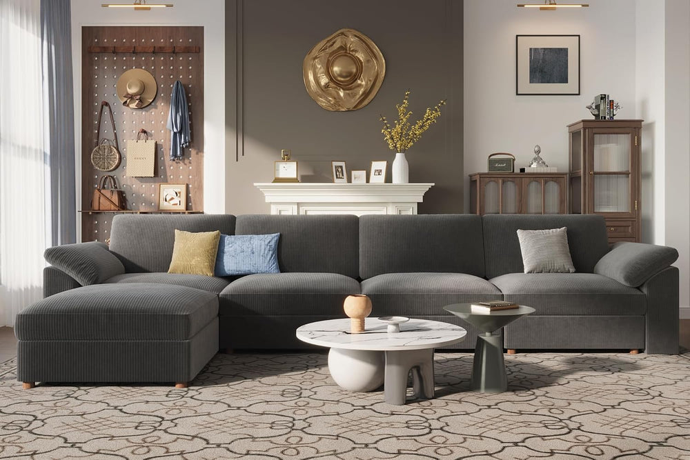 EASE MOOSE Oversized Sectional Modular Sofa,Extra Large L Shaped Couch Wide D...