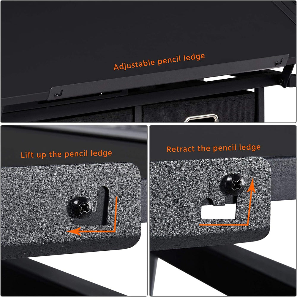 Yaheetech Art Craft Table Drawing Table Height Adjustable Drafting Desk Work ...
