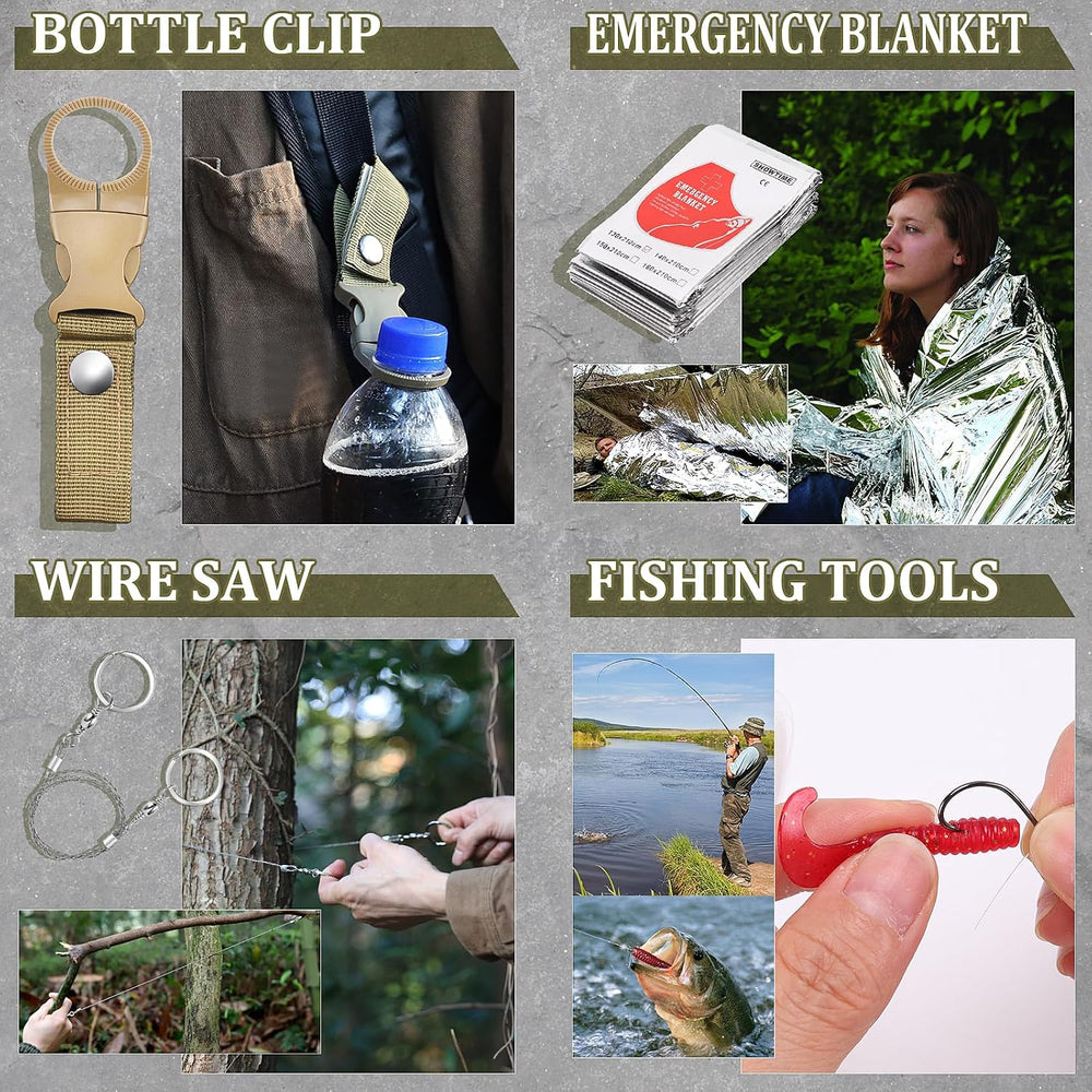 Gifts for Men Christmas Dad Husband Boyfriend Him, Survival Kits, 14 in 1 Sur...
